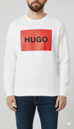 بلوفر هوجو بوس ابيض